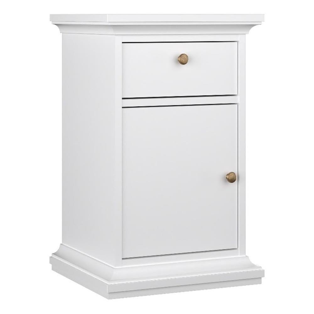 Tvilum Maison Park 1 Drawer, 1 Door Bedroom Nightstand for Adults, White
