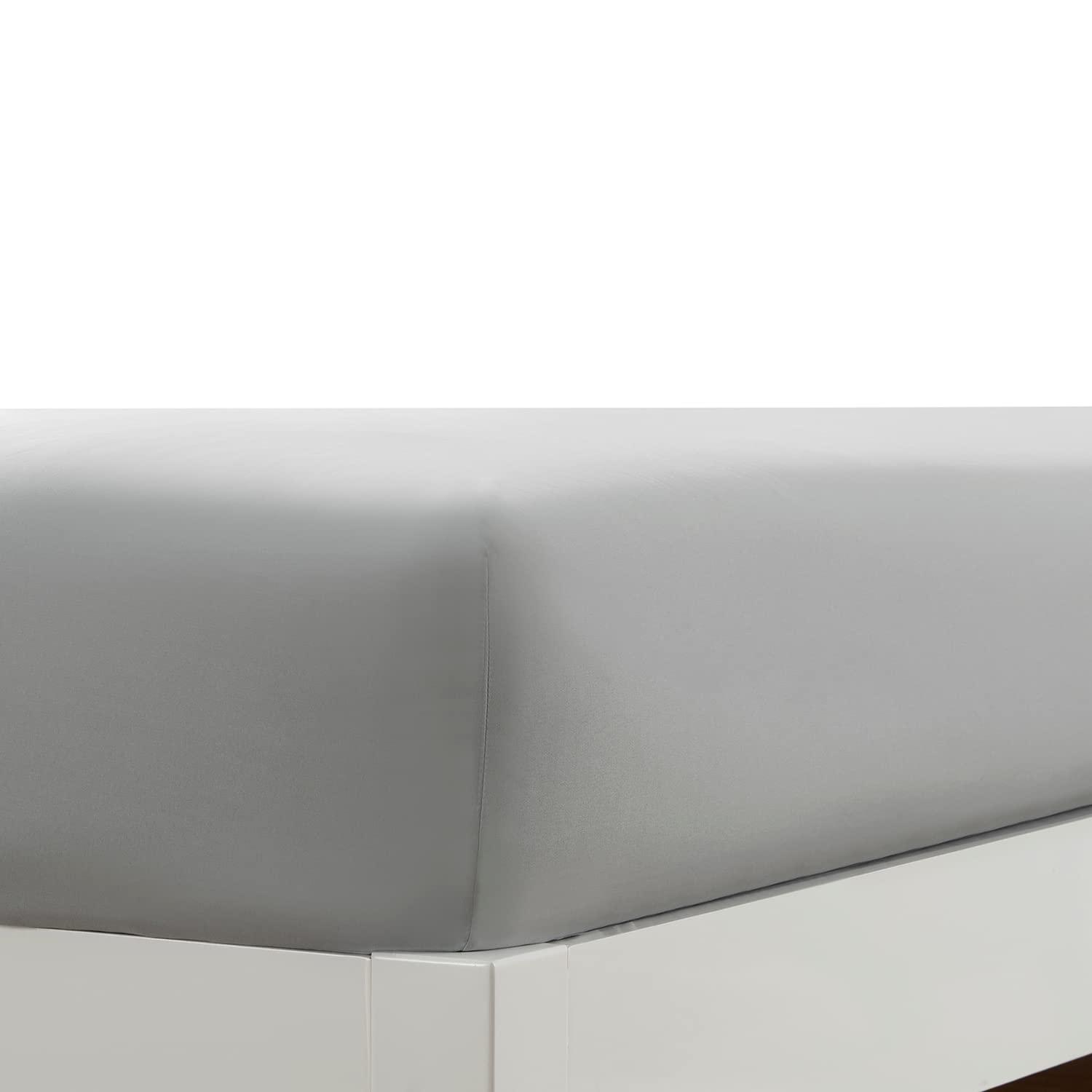 Clara Clark Bed Sheets, Premier 1800 Series 4 Piece Bed Sheet Set, Deep Pocket Luxury Soft Bedding Sheets & Pillowcases, Twin, Light Gray