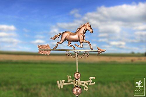 Colonial Homestead Polished Copper Galloping Horse Weathervane - 24"L