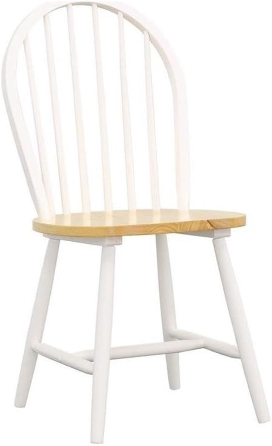 Coaster Farmhouse Windsor Wood Dining Chairs in White