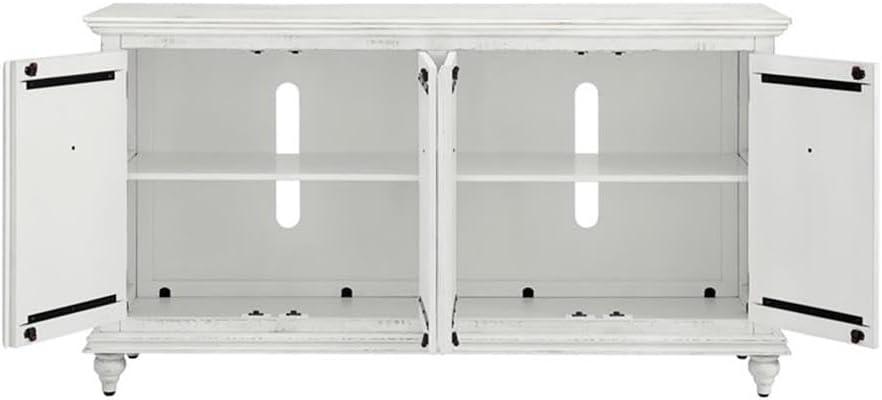 Martin Svensson Home Garden District Rustic White Solid Wood 65" TV Stand