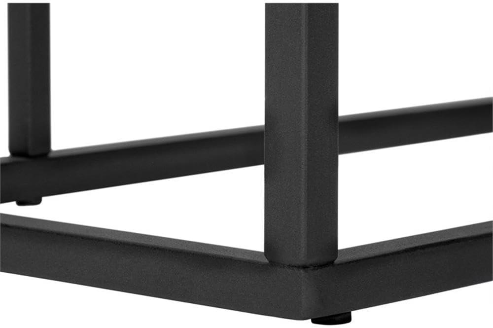 Monarch Specialties Accent Table, C-shaped, End, Side, Snack, Living Room, Bedroom, Grey Laminate, Black Metal, Contemporary, Modern