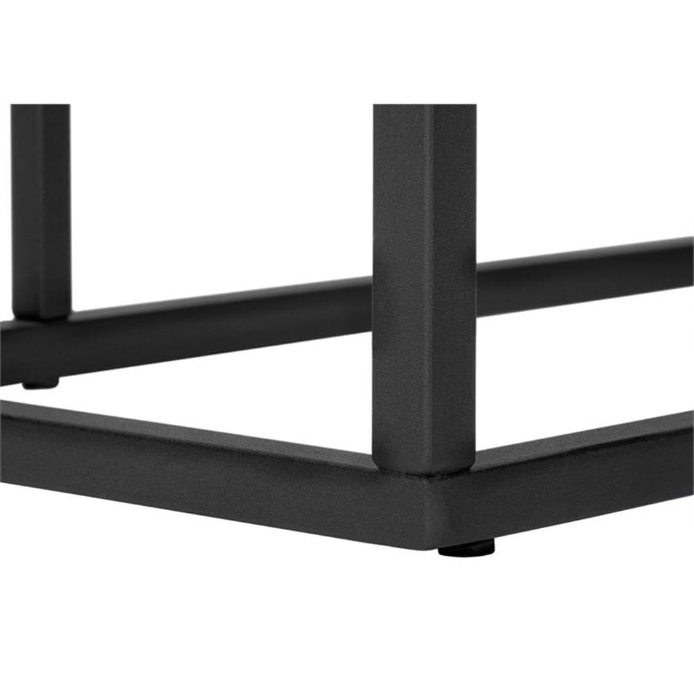 Monarch Specialties Accent Table, C-shaped, End, Side, Snack, Living Room, Bedroom, Grey Laminate, Black Metal, Contemporary, Modern