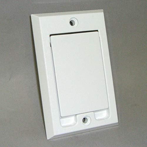 6 Pack of HAYDEN Central Vacuum Wall Inlets - White Square Door 1700-01 Vac Hose Outlet
