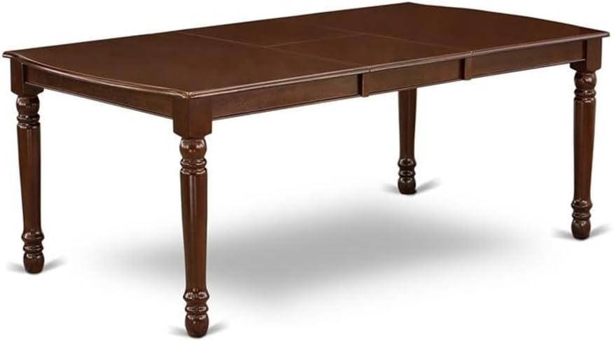 East West Furniture Dover 5-piece Wood Dining Room Set in Mahogany