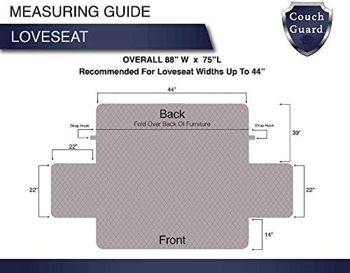 Sofa Cover - Furniture Protector - Shield & Protects from Dogs, Cats, Pets, Kids, Stains - Reversible, Easy Wash & Dry - Chocolate & Tan - 110" W x 75" L