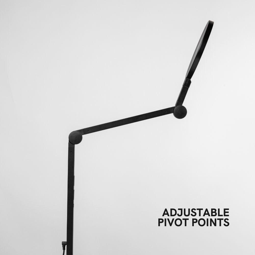 Adjustable Black Clip-on LED Desk Lamp