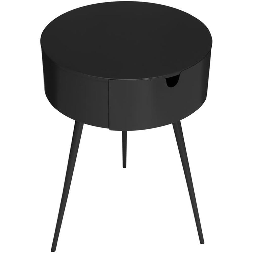 Bali Black Metal Nightstand-Meridian Furniture