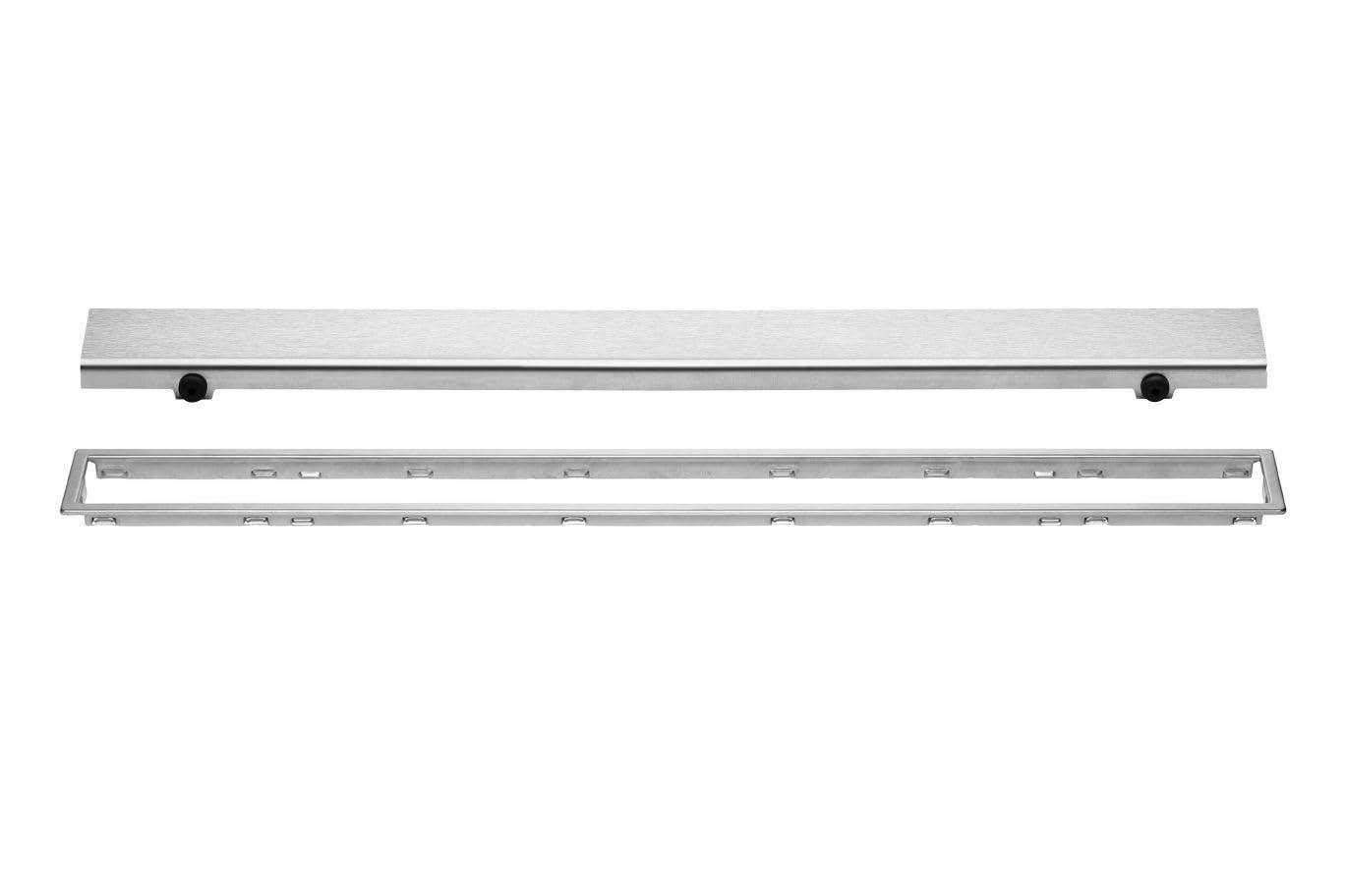 Kerdi-Line 40" Brushed Stainless Steel Solid Drain Grate