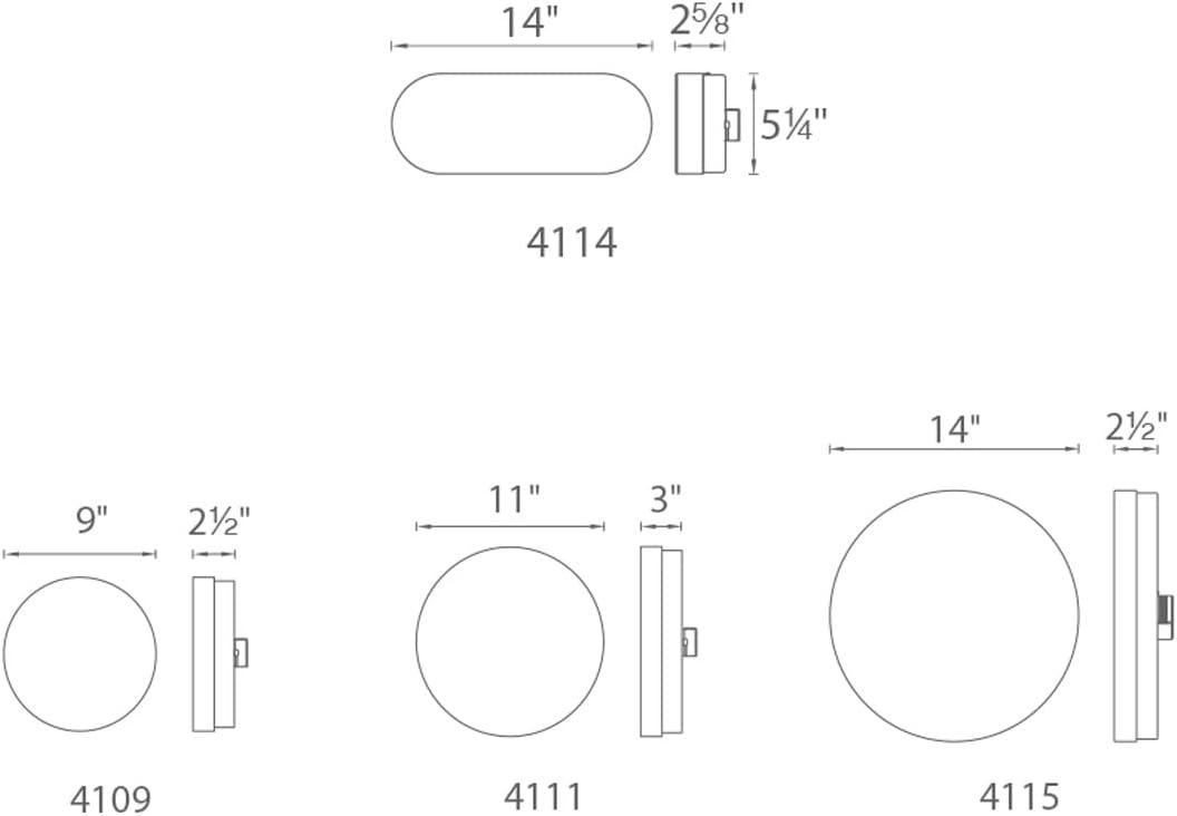 WAC Lighting dweLED, Slice 11in LED Round Flush Mount 3000K in Brushed Nickel