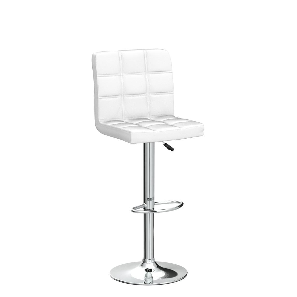 Bar Stools 1 Set Of 2, Counter Height Bar Stools, Square Cushion Bar Stools With Back, Footstool, Cafe, 2 Pieces