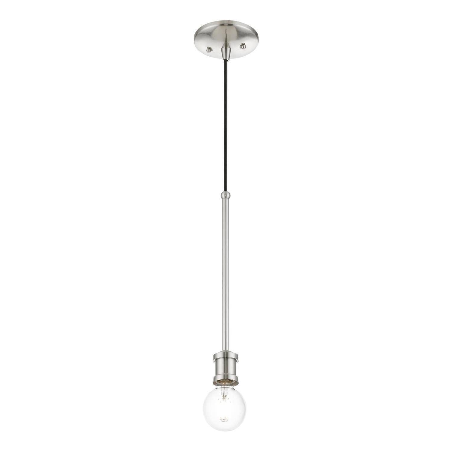 Livex Lighting Lansdale 1 - Light Pendant in Brushed Nickel