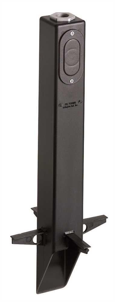 Black Metal and Plastic LED Outdoor Landscape Lighting Post, 19-Inch