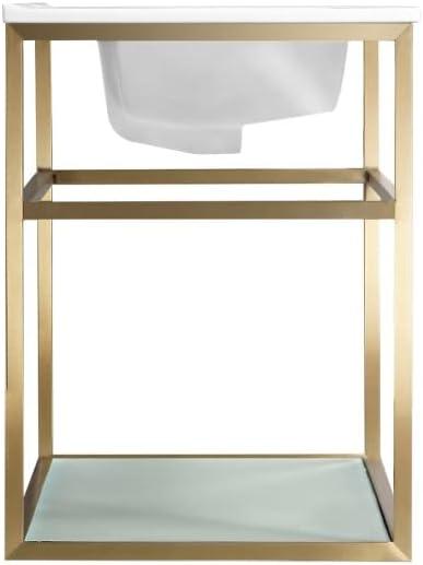Pierre 30 Single, Open Shelf, Metal Frame Bathroom Vanity
