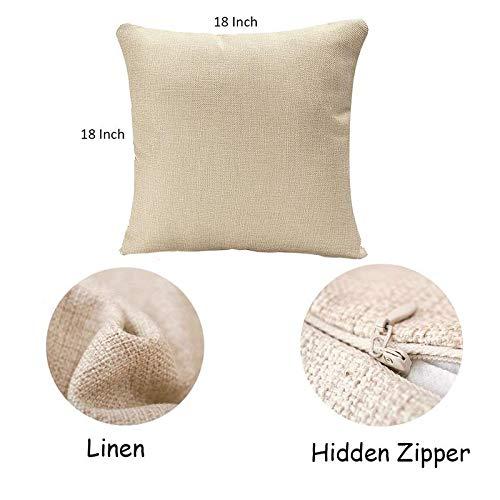 Throw Pillow Covers Festival Hand Written Lettering with Text Happy Hanukkah and Merry Christmas Hanuka Pillow Case 18x18 Inch Square Cushion Cover Pillowcase