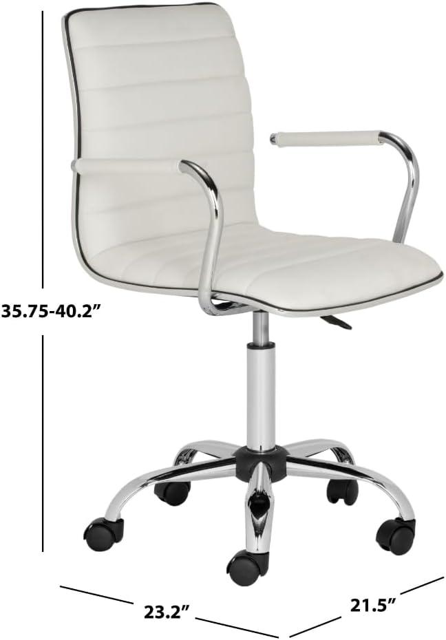 Jonika Swivel Desk Chair - White - Safavieh