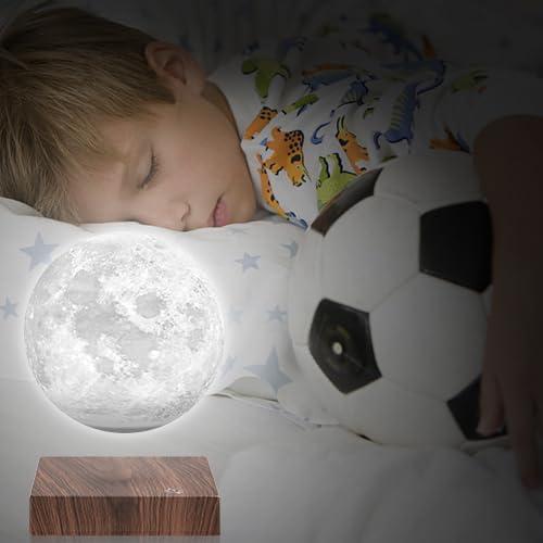 VGAzer Moon Lamp 3D Printing Magnetic Levitating Moon Light Lamps for Home、Office Decor, Creative Gift-6 Inch,Has 16 Colors 20 Modes