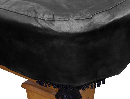 Black 8' Heavy Duty Leatherette Pool Table Cover - 8 Foot Billiard Table Cover
