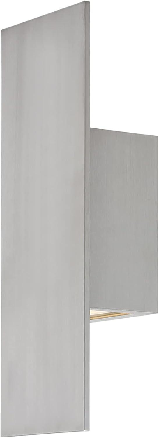 WAC Lighting Icon 14" 2-Light Aluminum Indoor and Outdoor Wall Light in Gray