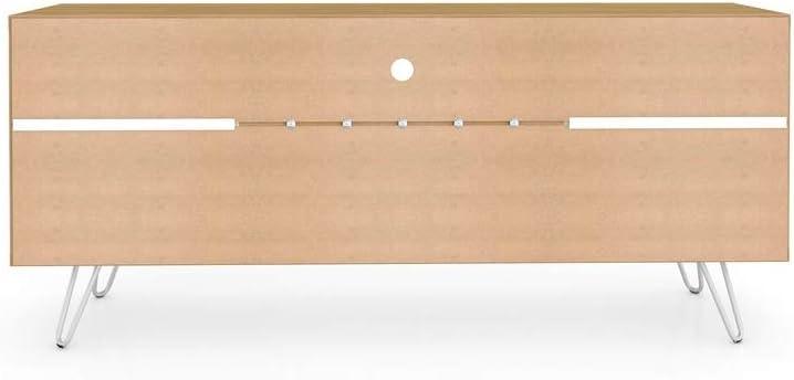 Baxter Mid-Century- Modern TV Stand with Wine Rack in Cinnamon, 23.03 x 53.54 x 14.17 in.