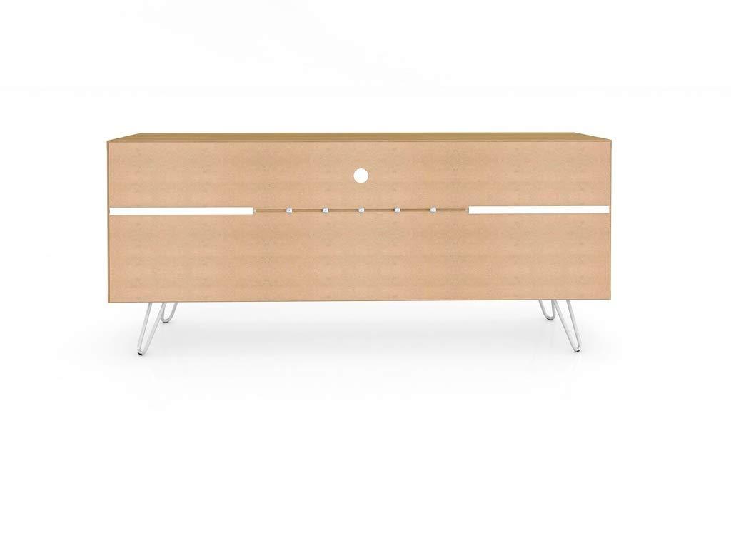 Baxter Mid-Century- Modern TV Stand with Wine Rack in Cinnamon, 23.03 x 53.54 x 14.17 in.