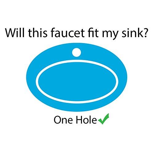 90 Degree Single Hole Bathroom Faucet with Drain Assembly