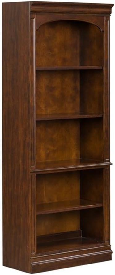 Brayton Manor Dark Brown 76" Traditional Open Bookcase