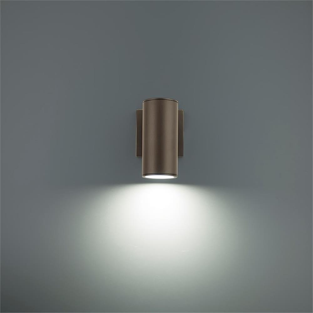 WAC Lighting Cylinder 1-Light LED 3000K Up & Down Aluminum Wall Light in Bronze