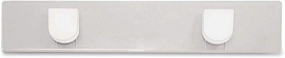 Clear Acrylic Panel-Mounted Sign Holder with Clips, 9 x 2 Inch