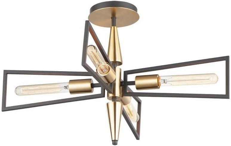 Maxim Lighting Wings 4 - Light Flush Mount in  Black/Satin Brass