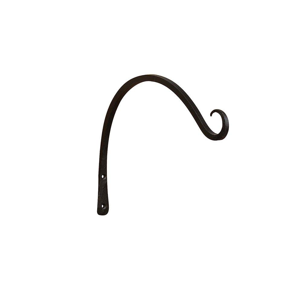 Panacea 12 In. Black Powder-Coated Curved Wrought Iron Hanging Plant Bracket
