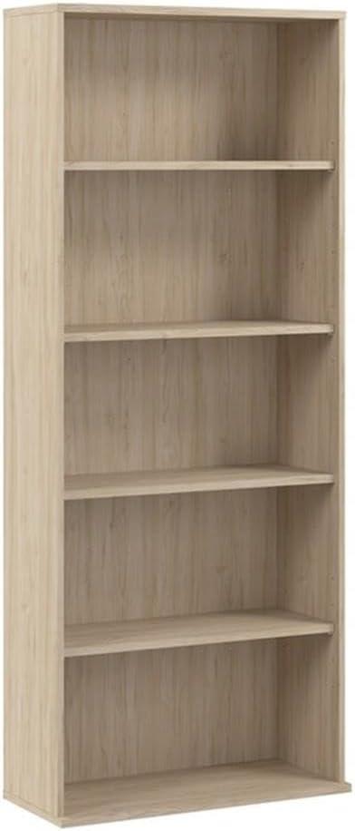 Hustle Tall 5 Shelf Bookcase in Natural Elm - Engineered Wood