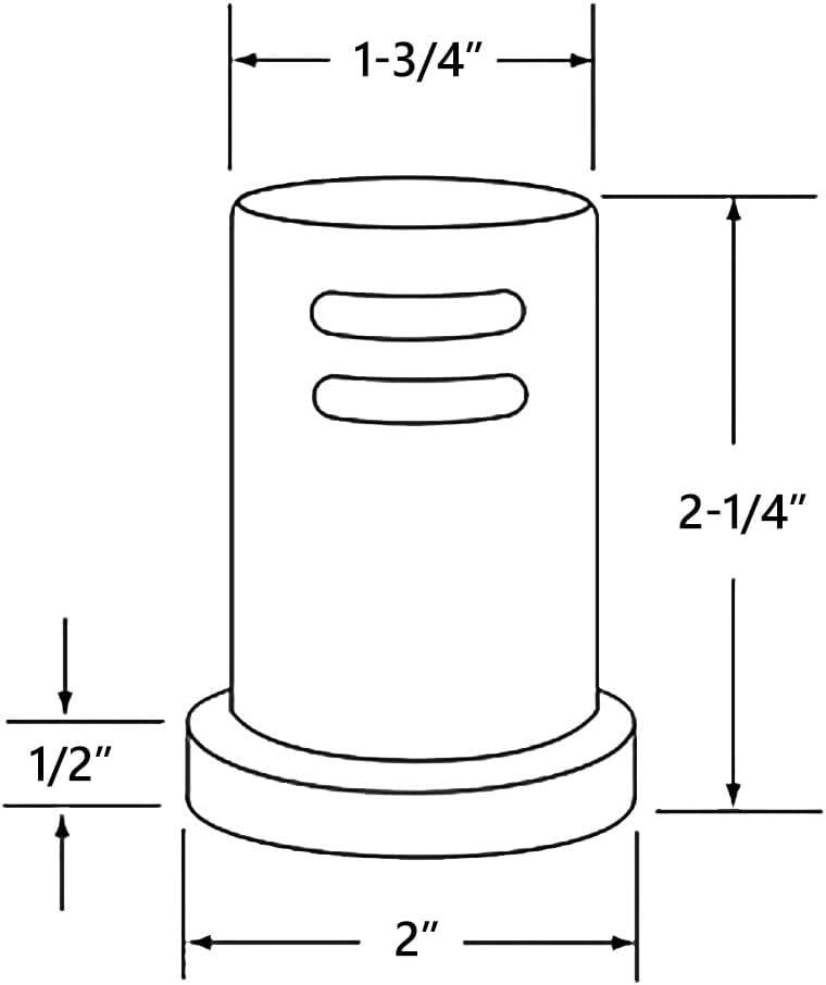 Thrifco 4405742 Kitchen Dishwasher Air Gap Cap (Flanged) - Satin Nickel Finish Brass