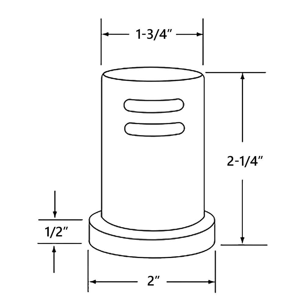 Thrifco 4405742 Kitchen Dishwasher Air Gap Cap (Flanged) - Satin Nickel Finish Brass