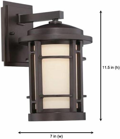 Burnished Bronze 11.5" LED Mission Style Wall Lantern