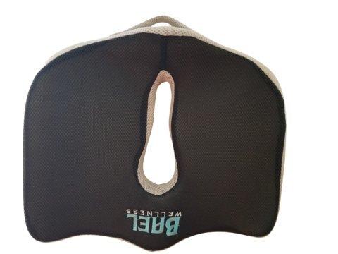 Premium Black and Beige Orthopedic Seat Cushion Pack for Pain Relief