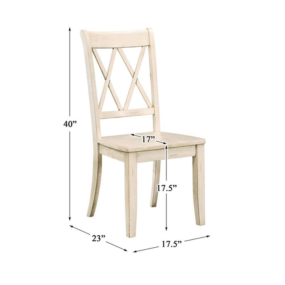 Lexicon Janina Contemporary Wood Dining Room Side Chair in White (Set of 2)