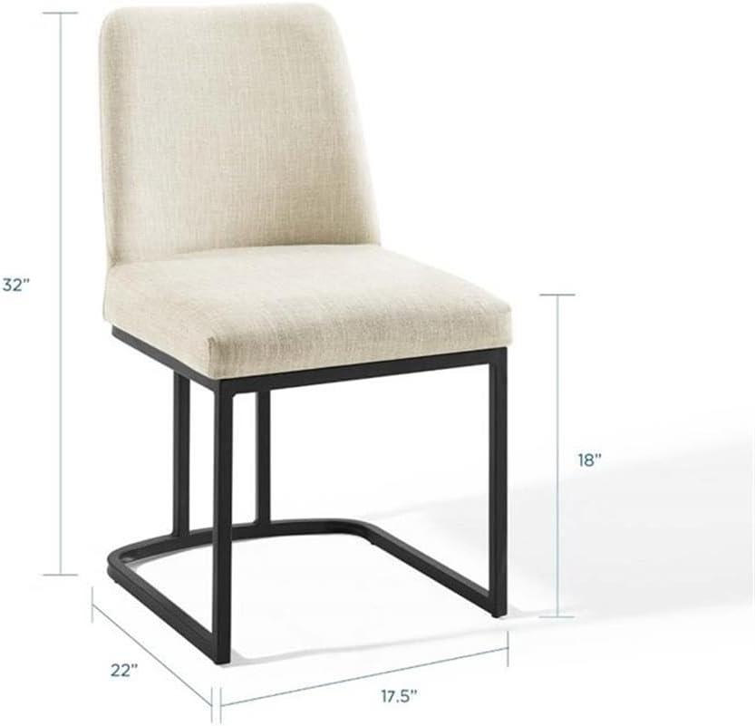 Modway Amplify Sled Base Upholstered Fabric Dining Side Chair