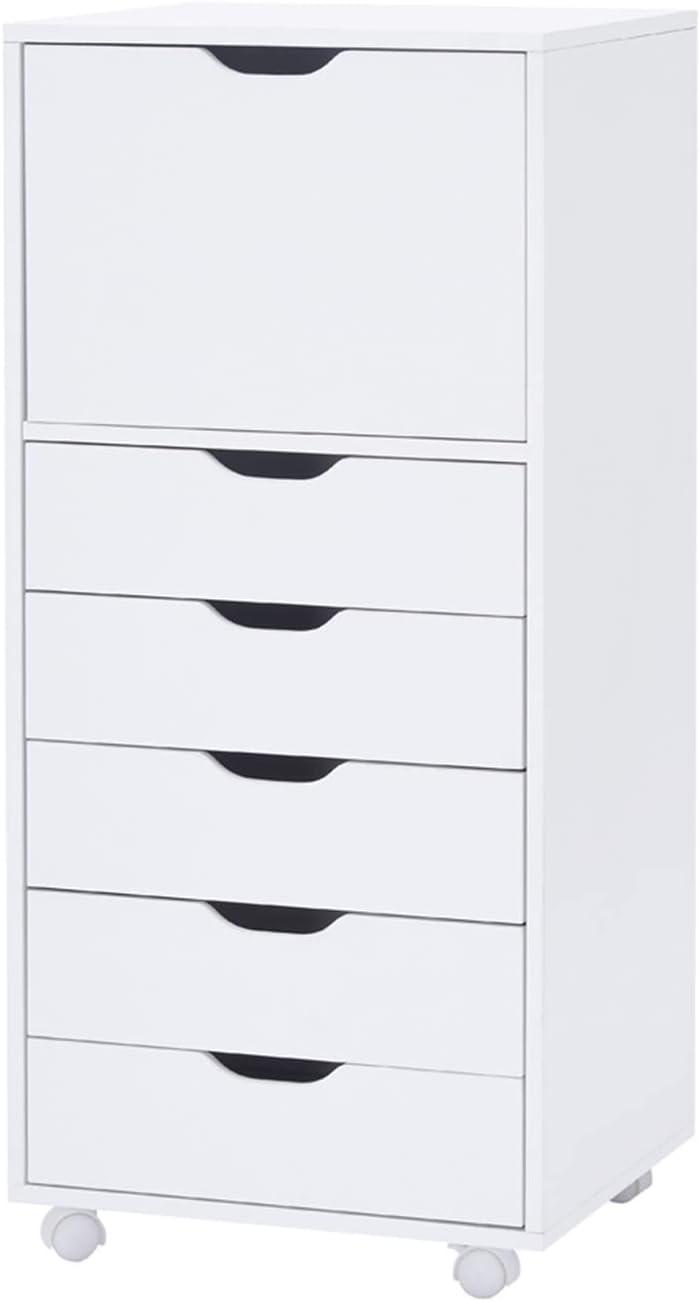 Office File Cabinets Wooden File Cabinets for Home Office Lateral File Cabinet Wood File Cabinet Mobile File Cabinet Mobile Storage Cabinet Filing Storage Drawer Cabinet by Naomi Home White/6 Drawer