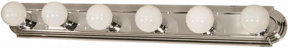 Chrome 36" 6-Light Direct Wired Vanity Fixture