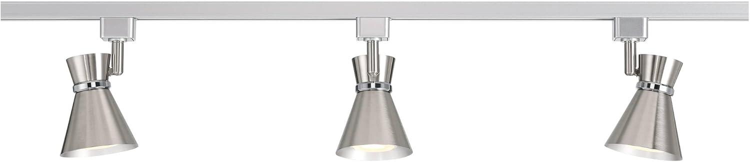 Brushed Nickel 44" Linear 3-Light LED Track Fixture