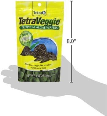 Tetra PlecoWafers Nutritionally Balanced Algae Fish Food, 3.03 oz