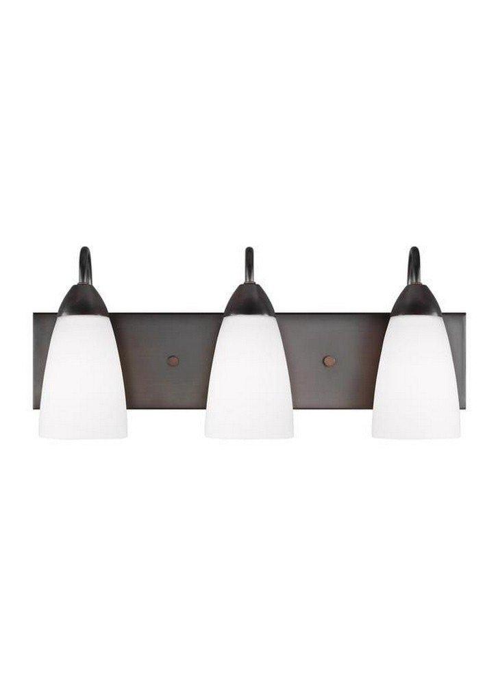 Generation Lighting 4420203-710 Seville Three - Light Wall/Bath Vanity Style Fixture, Bronze