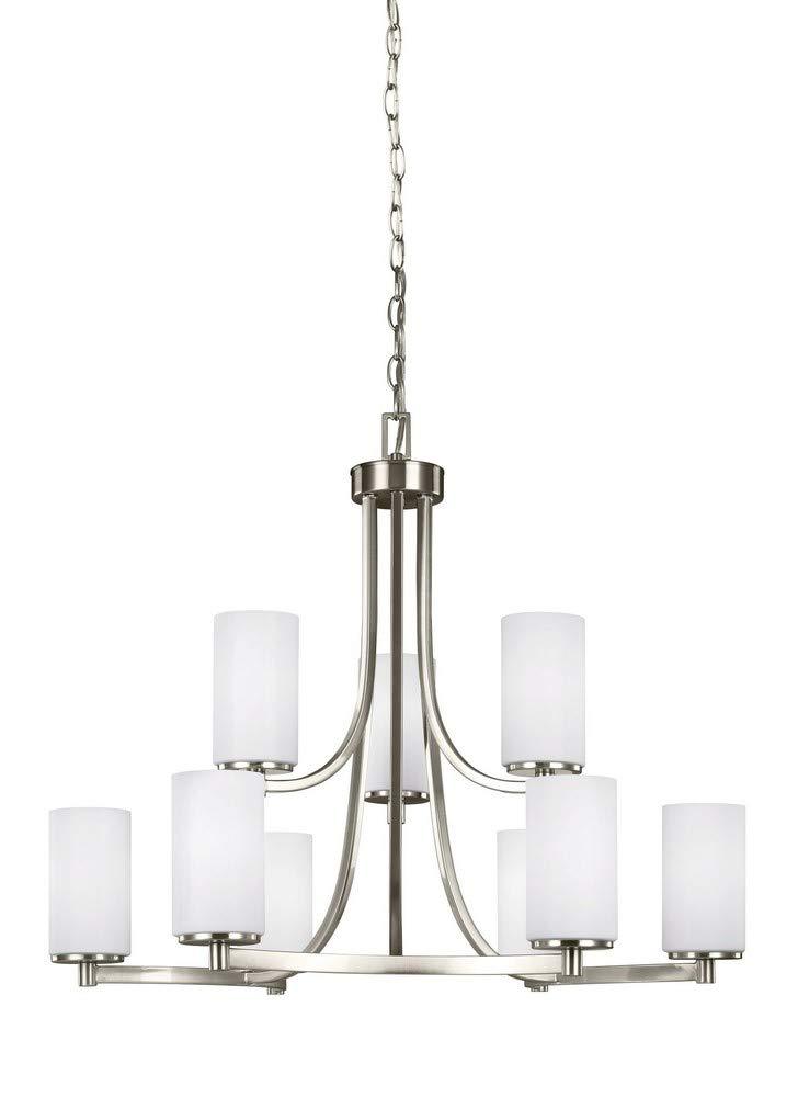 Hettinger 9-Light Brushed Nickel Modern Transitional Hanging Chandelier