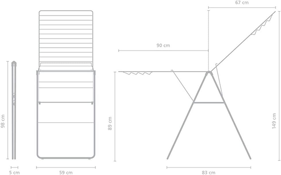 Brabantia HangOn Foldable Clothes Drying Rack - 82 Feet (25m)