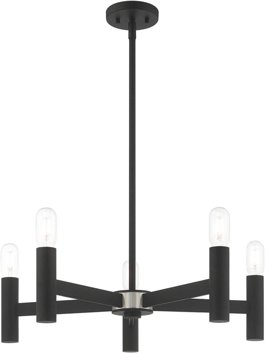 Livex Lighting Copenhagen 5 - Light Chandelier in  Black