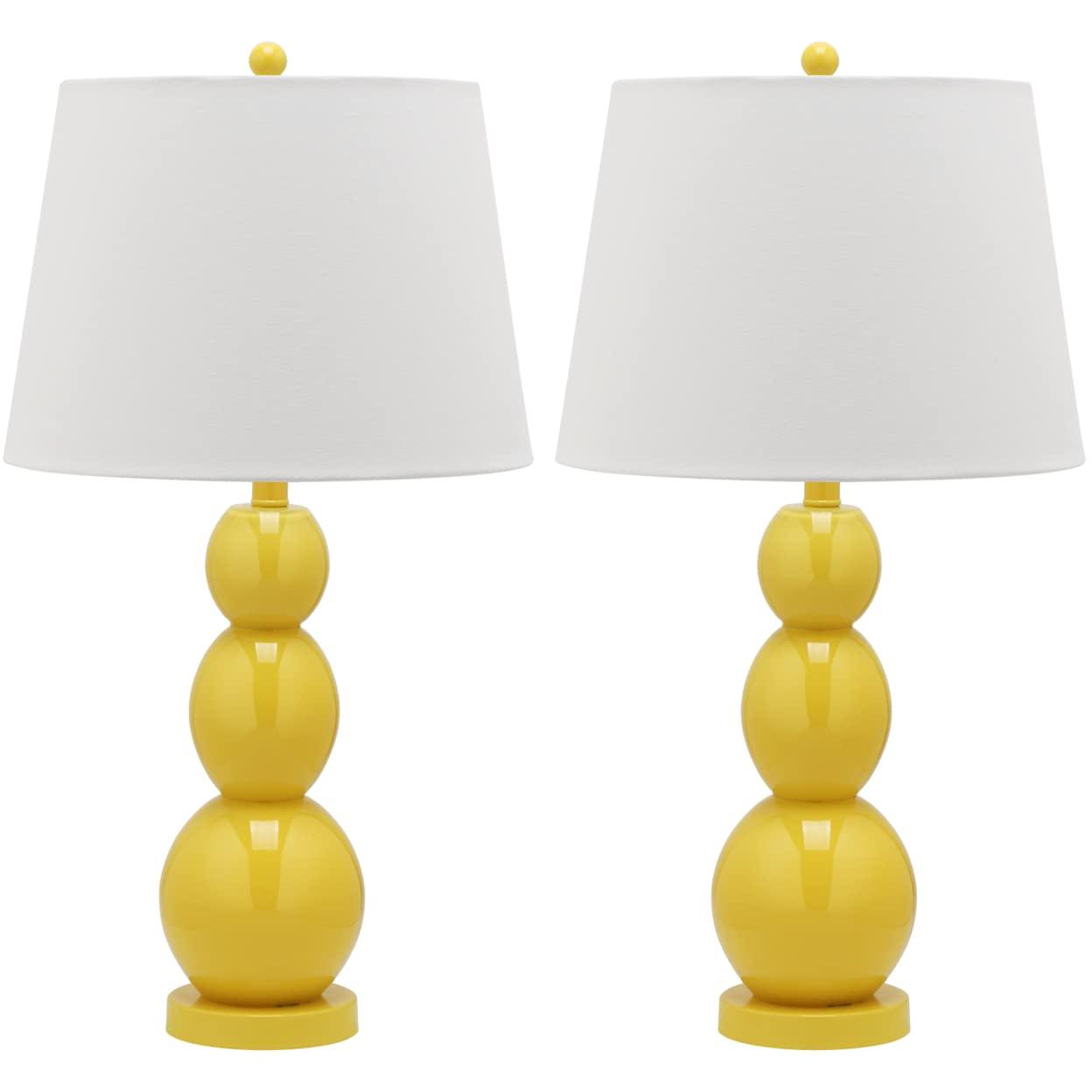 Jayne 3 Sphere Table Lamp (Set of 2) - 26.5 Inch Height - LIT4089 - Light Grey - Safavieh