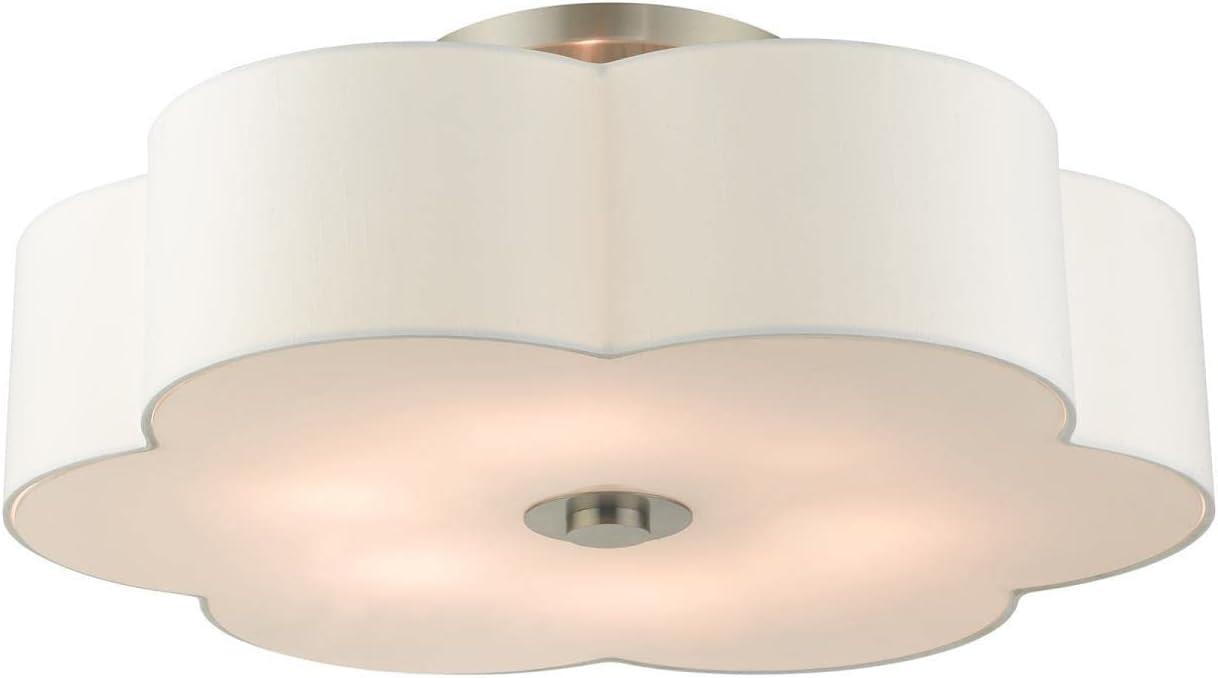 Livex Lighting Chelsea 6 - Light Semi-Flush Mount in  Brushed Nickel