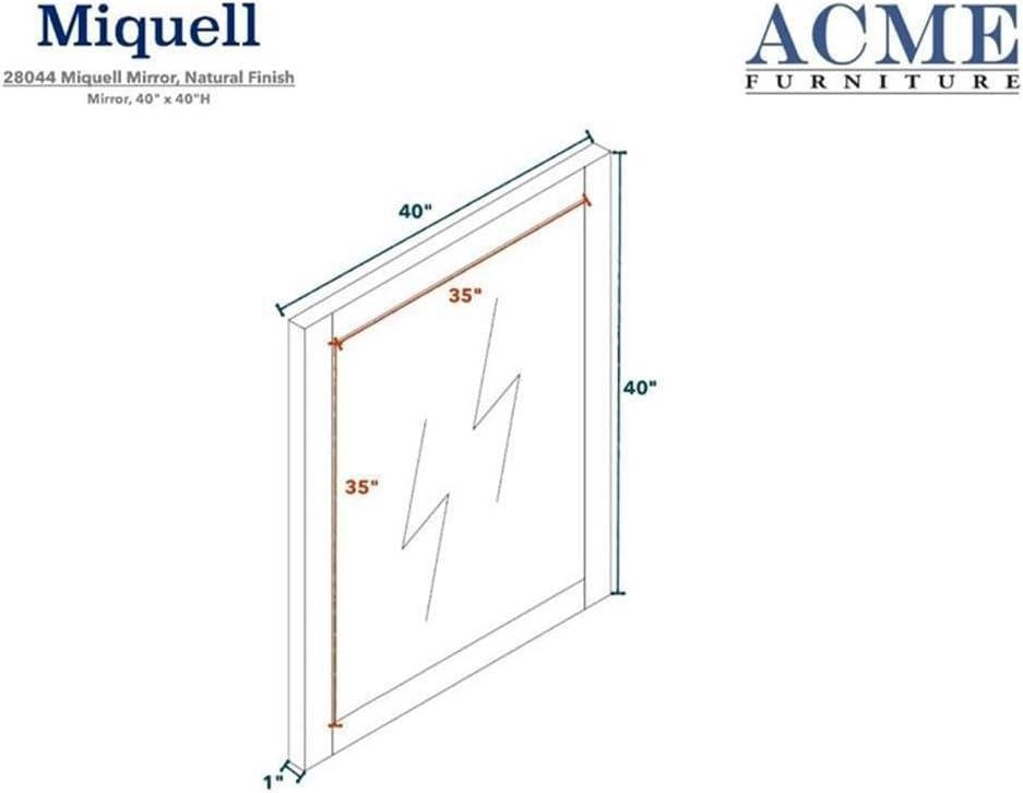 Acme Miquell Mirror, Natural (1Pc/1Ctn)