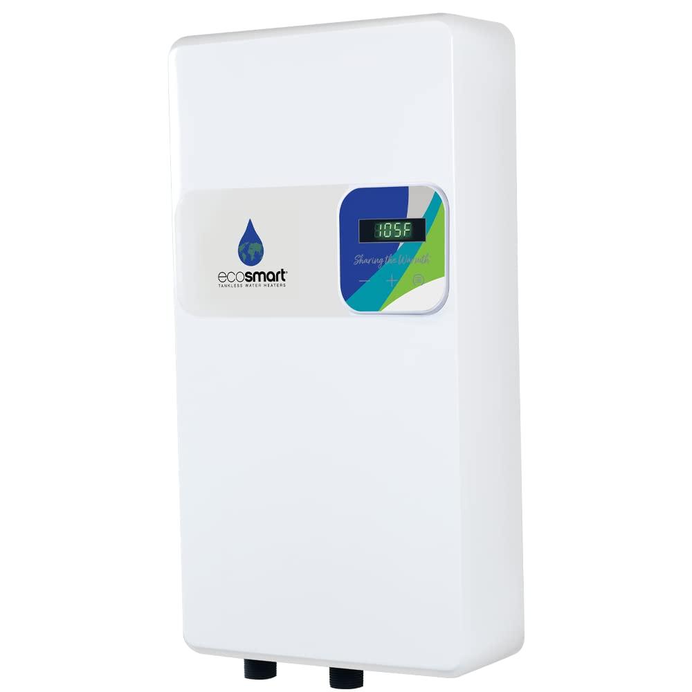 EcoSmart ECOS 18 Tankless Electric Water Heater, 18 Kw at 240 Volts, 75 Amps with Patented Self Modulating Technology